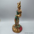 Rare statue Tara en laiton et turquoise 30 cm Statuettes Bouddhistes STATARA20