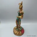 Rare statue bouddhisteTara en laiton et turquoise 30 cm - Statuettes bouddhistes tibétaines artisanales