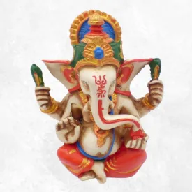Statuette Ganesh en résine 12 cm - Statuettes bouddhistes tibétaines artisanales