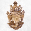 Statuette masque mural Ganesh patine naturelle 30 cm Statuettes Bouddhistes GANESH3