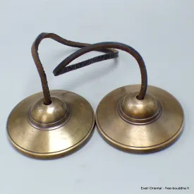 Tingshas tibétaines qualité supérieure 7,5 cm - Népal - Objets rituels bouddhistes