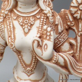 Statuette bouddhiste Tara Blanche patinée 20 cm Statuettes Bouddhistes STATB4