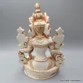 Statuette bouddhiste Tara Blanche patinée 20 cm - Artisanat Tibétain - Statuettes bouddhistes tibétaines artisanales