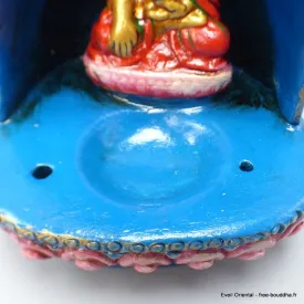 Porte-encens tibétain terre cuite bleue - Porte-encens tibétains