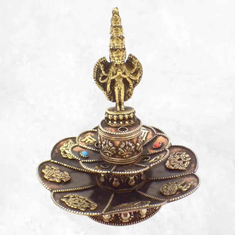 Brûleur d'encens tibétain Lotus Bouddha Thaï - Porte-encens tibétains