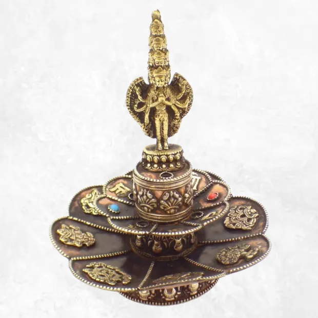Brûleur d'encens tibétain Lotus Bouddha Thaï - Porte-encens tibétains