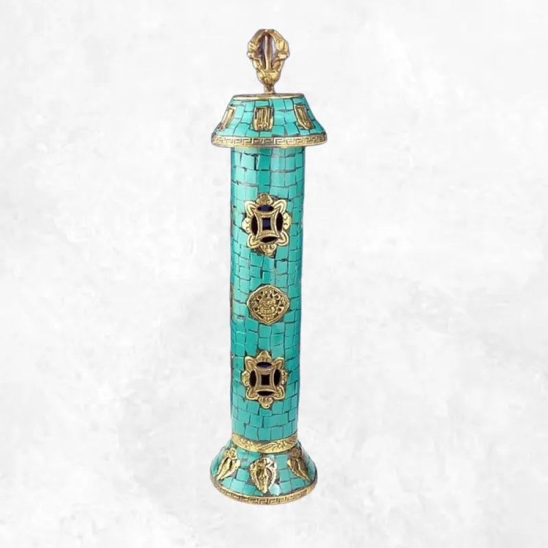 Porte encens bouddhiste en Turquoise - Porte-encens tibétains