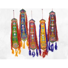Amulette tibetaine porte-bonheur Signes auspicieux - Tentures bouddhistes