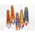 Amulette tibétaine porte-bonheur, mantra de Chenrezi - Tentures bouddhistes