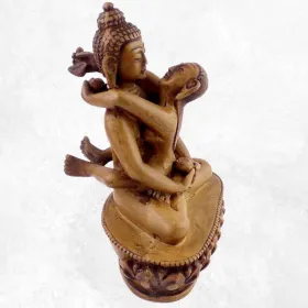 Statuette bouddhiste tibétaine Bouddha Shakti 13 cm (Samantabhadra) - Statuettes bouddhistes tibétaines artisanales
