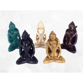 Statuette bouddhiste mini Shakti coloris divers - 9 cm - Statuettes bouddhistes tibétaines artisanales