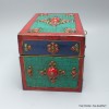 Grosse boîte à bijoux tibétaine sertie de pierres