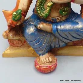 Statuette bouddhiste Dieu Ganesh assis 11 cm - Statuettes bouddhistes tibétaines artisanales