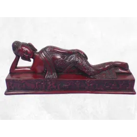 Statuette bouddhiste tibétaine Bouddha couché 31 cm - Statuettes bouddhistes tibétaines artisanales