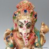 Statuette Ganesh assis pantalon rose 11 cm