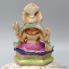 Statuette Ganesh assis pantalon rose 11 cm
