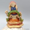 Statuette Ganesh assis pantalon orange 11 cm