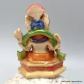 Statuette Ganesh assis pantalon orange 11 cm - Statuettes bouddhistes tibétaines artisanales