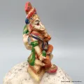 Statuette Ganesh assis pantalon orange 11 cm - Statuettes bouddhistes tibétaines artisanales