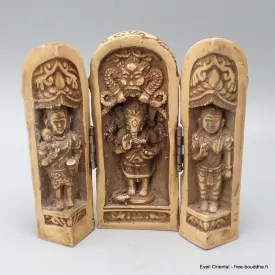 Autel temple bouddhiste portatif Ganesh 12 cm - Stupas, temples bouddhistes
