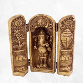 Autel temple bouddhiste portatif Ganesh 20 cm - Stupas, temples bouddhistes