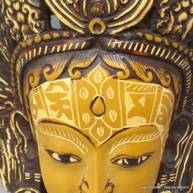 Masque mural Tara 20 cm - Artisanat Tibétain - Sculpture, tableau, masque mural bouddhiste