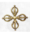 Double dorje varja bouddhiste 5 branches 10 cm Cloches et dorjé tibétains DV2