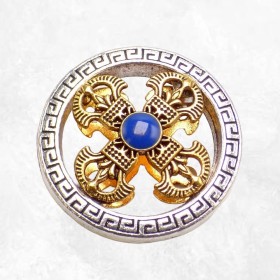 Pendentif tibétain Double Dordje en métal Cloches et dorjé tibétains PAP3