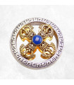 Pendentif tibétain Double Dordje en métal Cloches et dorjé tibétains PAP3