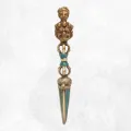 Phurba tibétain et dorjé laiton turquoise - Objets rituels bouddhistes
