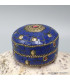 Boîte pour bijoux népalaise pierres bleues 