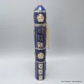 Porte encens tibétain cylindrique pierres bleues - Porte-encens tibétains