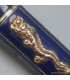 Porte encens tibétain cylindrique pierres bleues 
