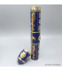 Porte encens tibétain cylindrique pierres bleues 