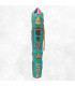 Porte encens tibétain cylindrique pierres turquoise 
