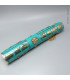Porte encens tibétain cylindrique pierres turquoise
