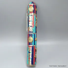 Porte encens tibétain cylindrique multicolore - Porte-encens tibétains