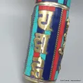 Porte encens tibétain cylindrique multicolore - Porte-encens tibétains