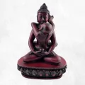 Statuette bouddhiste Shakti (Samantabhadra) 13 cm patine rouge - Statuettes bouddhistes tibétaines artisanales