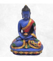 Statuette Bouddha de Médecine avec lotus 14 cm Statuettes Bouddhistes BLUEB5