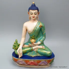Statue bouddhiste tibetaine Bouddha Sakyamouni 21 cm - Statuettes bouddhistes tibétaines artisanales