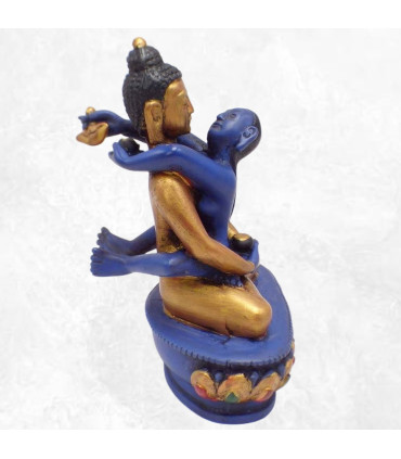 Statuette Bouddha Shakti bleu et or 13 cm Statuettes Bouddhistes SHAKTI22
