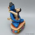 Statuette bouddhiste Bouddha Shakti 12 cm peinte à main - Statuettes bouddhistes tibétaines artisanales