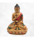 Statue tibétaine Bouddha jaune en enseignement Statuettes Bouddhistes SAKYA4