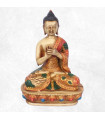 Statue Bouddha Sakyamouni peint à la main Statuettes Bouddhistes SAKYA1