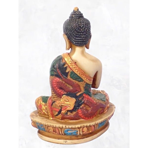 Statue Bouddha Sakyamouni peint à la main Statuettes Bouddhistes SAKYA1