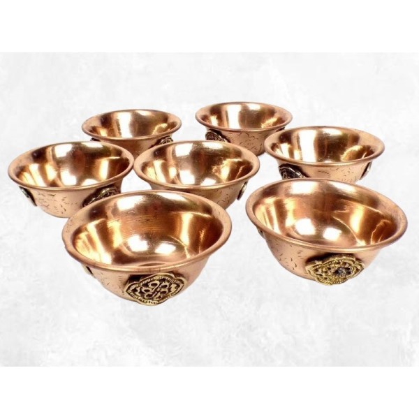 Bols d'offrandes bouddhiste cuivre laiton 8.5 cm Bols d'offrandes bouddhistes BOL49