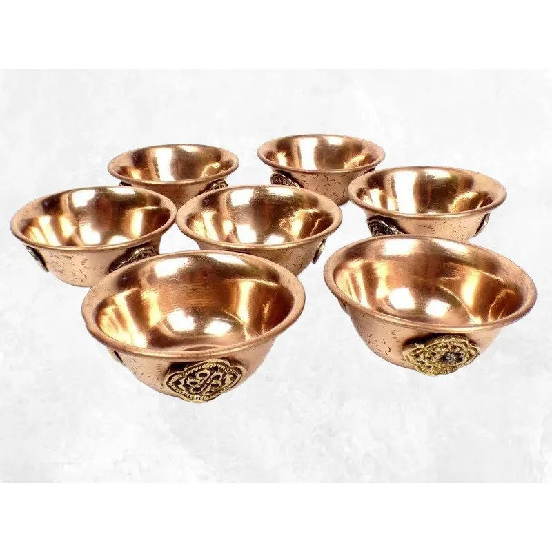 Bols d'offrandes bouddhiste cuivre laiton 8.5 cm - Bols d'offrandes bouddhistes