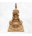 Stupa tibétain 4 Bouddhas résine naturelle 23 cm Népal