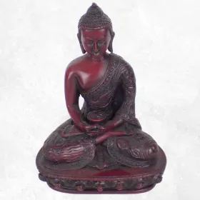 Statuette bouddhiste du Bouddha rouge Amitabha 13 cm - Statuettes bouddhistes tibétaines artisanales